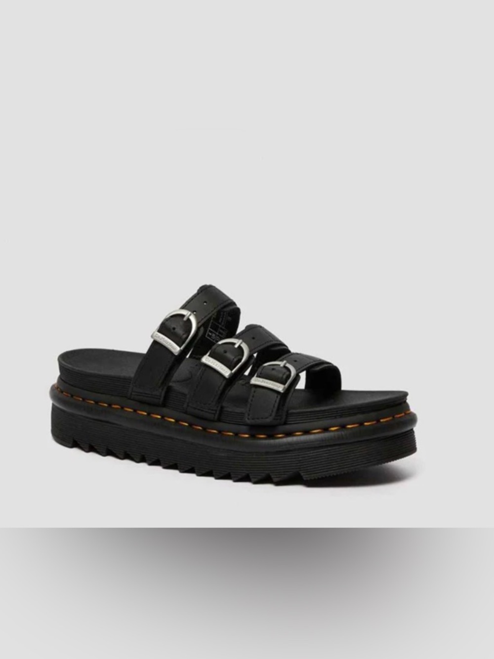 Dr. Martens Blaire Triple-Buckle Platform Slide Sandal